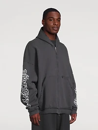 Blackletter Script Zip-Front Hoodie