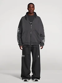 Blackletter Script Zip-Front Hoodie