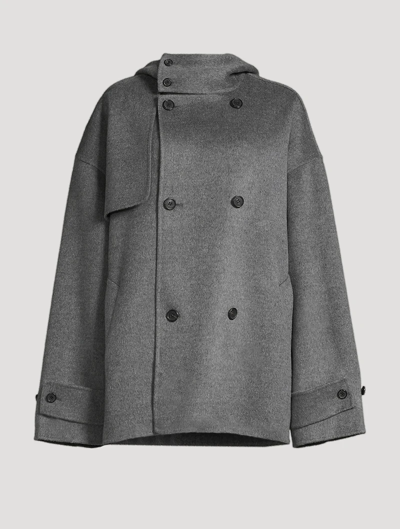 Double-Breasted Wool Peacoat