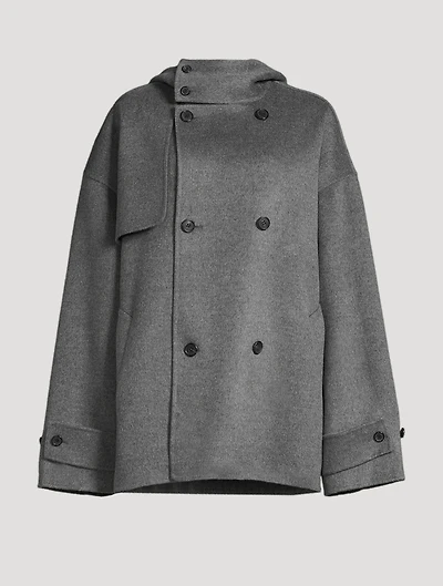 Double-Breasted Wool Peacoat