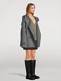 Double-Breasted Wool Peacoat