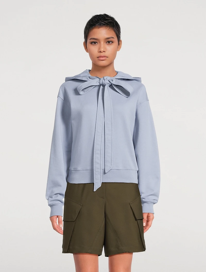 Tie-Neck Hoodie