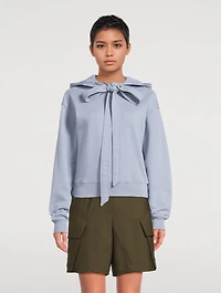 Tie-Neck Hoodie