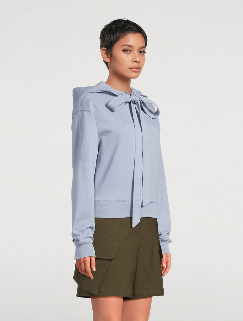 Tie-Neck Hoodie