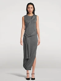 Tie-Wrap Midi Dress