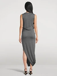 Tie-Wrap Midi Dress