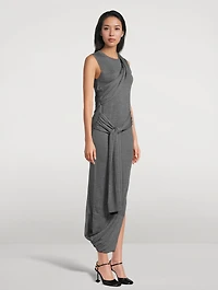 Tie-Wrap Midi Dress