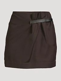 Gathered Mini Skirt