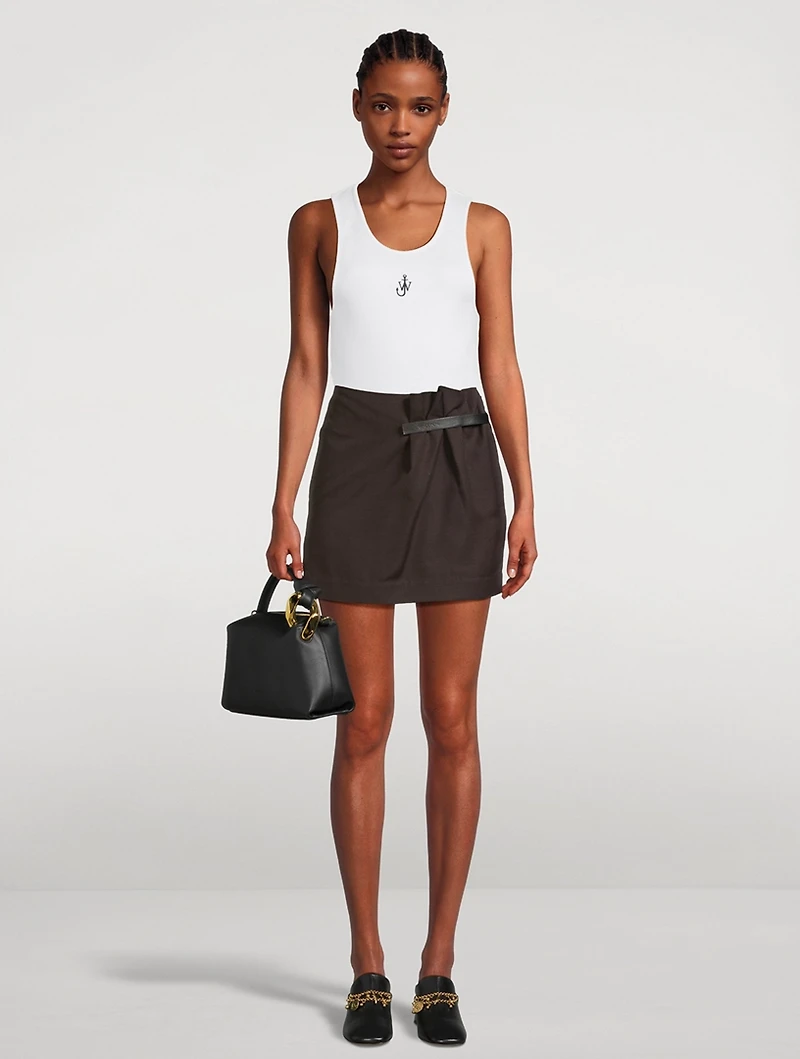 Gathered Mini Skirt