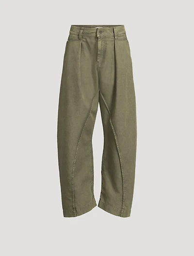 Twisted-Seam Wide-Leg Trousers