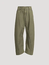 Twisted-Seam Wide-Leg Trousers