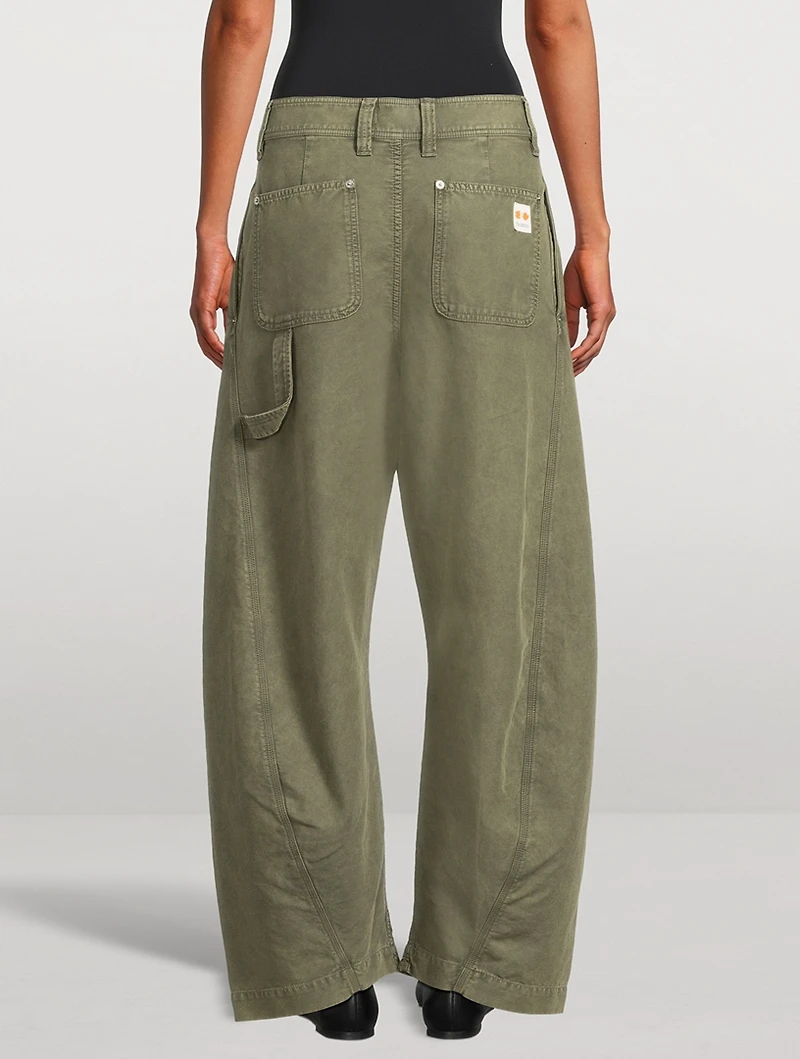 Twisted-Seam Wide-Leg Trousers