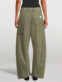 Twisted-Seam Wide-Leg Trousers