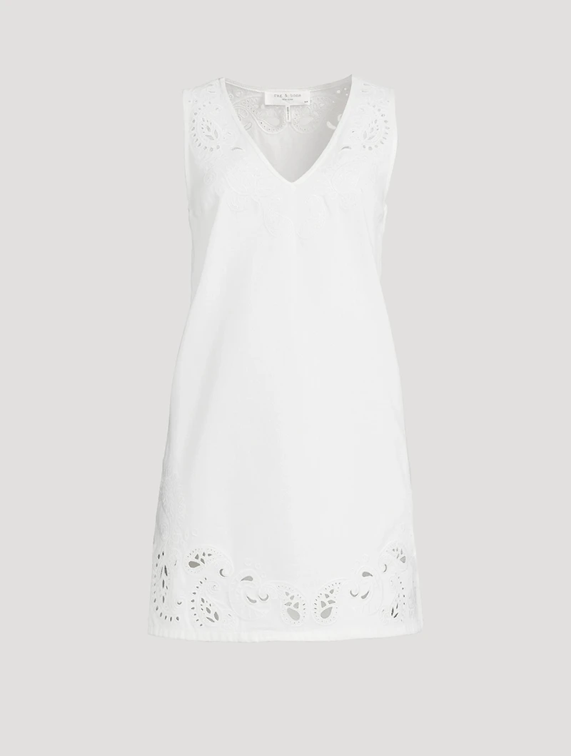 Belle Embroidered Poplin Mini Dress