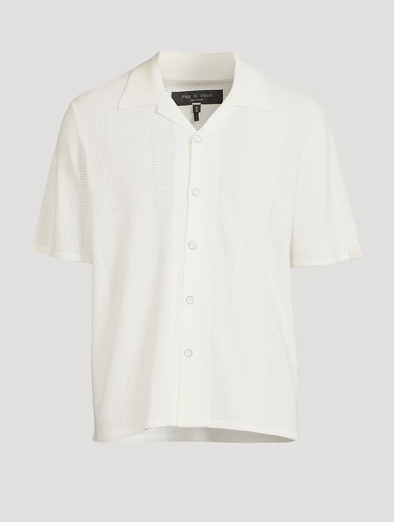 Avery Zuma Pointelle Camp Shirt