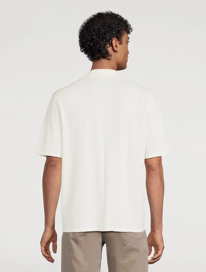 Avery Zuma Pointelle Camp Shirt