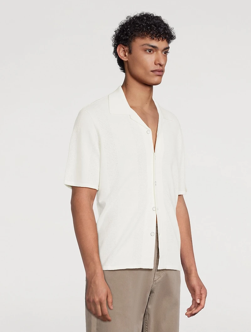 Avery Zuma Pointelle Camp Shirt