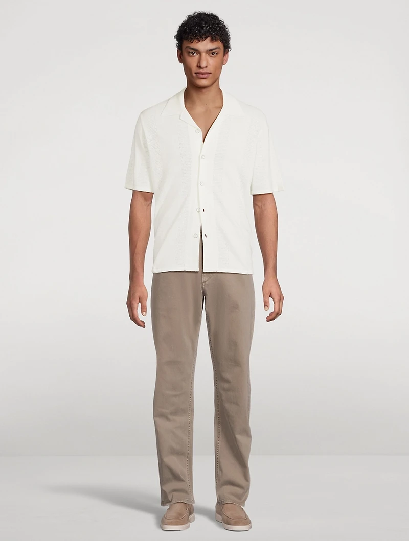 Avery Zuma Pointelle Camp Shirt
