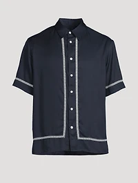 Dalton Embroidered Short-Sleeve Shirt