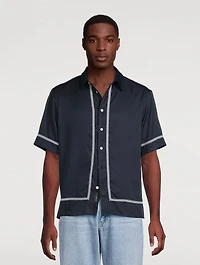 Dalton Embroidered Short-Sleeve Shirt