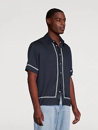 Dalton Embroidered Short-Sleeve Shirt
