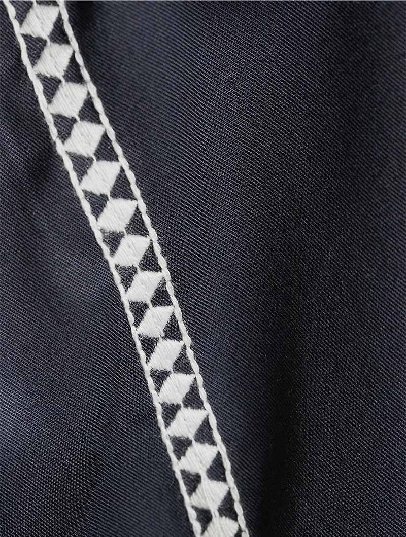 Dalton Embroidered Short-Sleeve Shirt