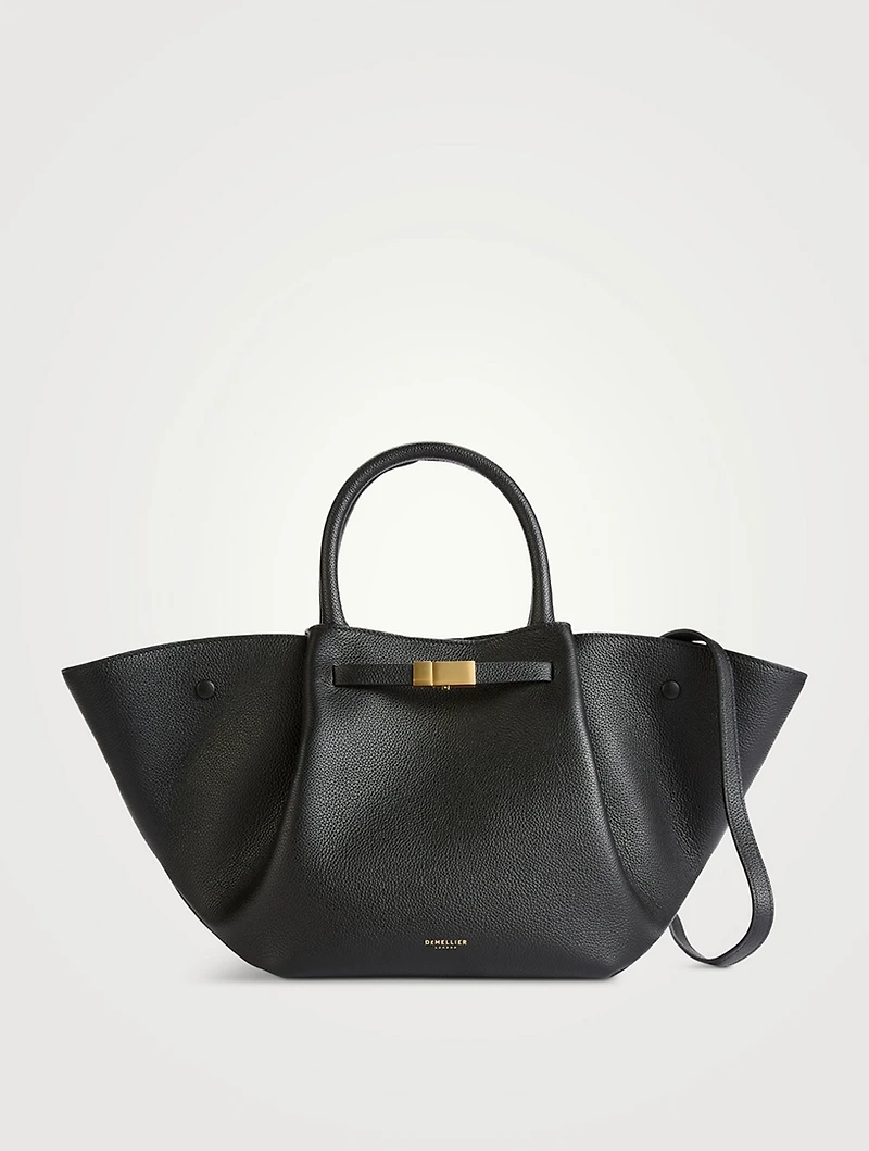 The Midi New York Leather Tote Bag
