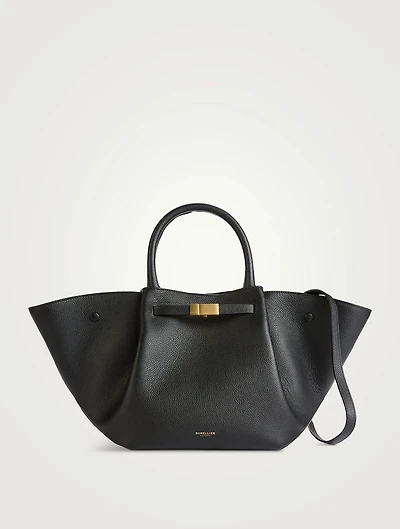 The Midi New York Leather Tote Bag