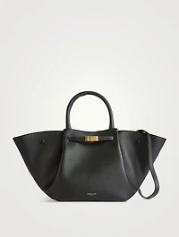 The Midi New York Leather Tote Bag