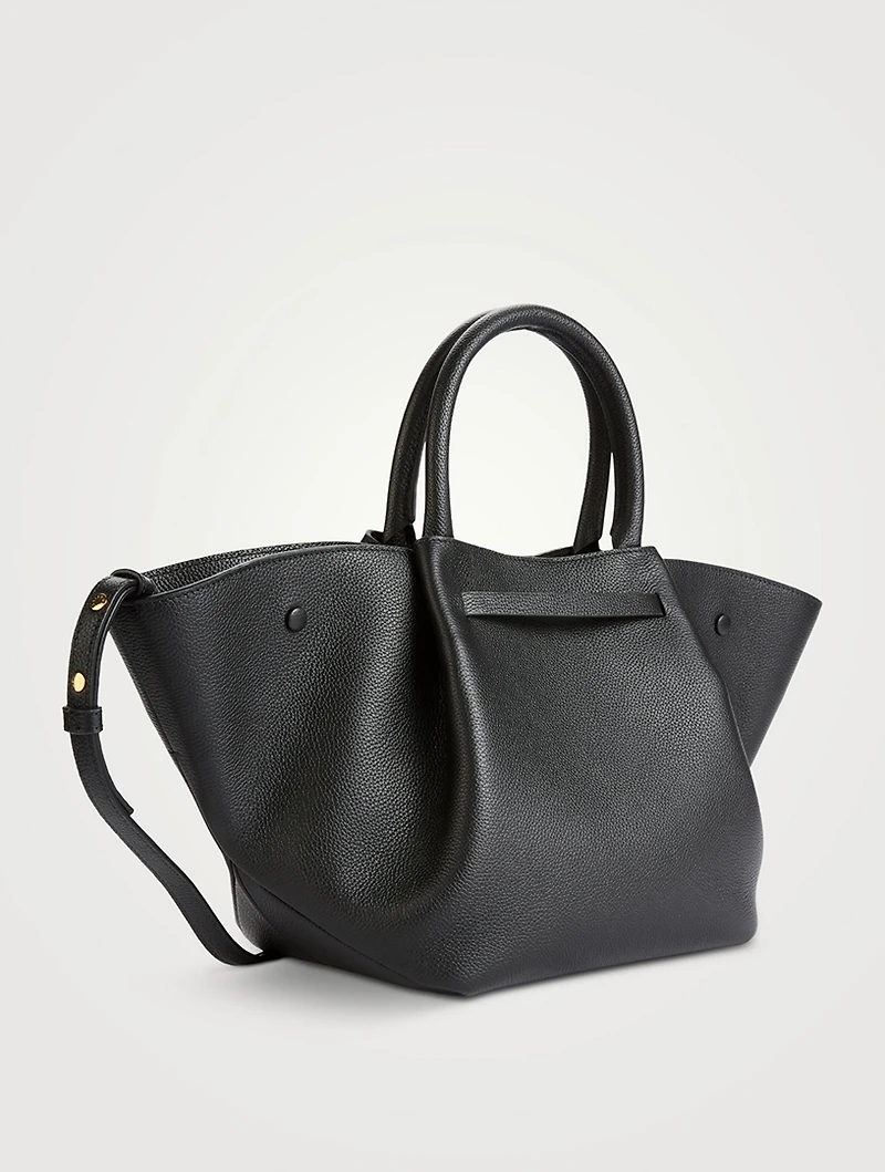 The Midi New York Leather Tote Bag