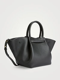 The Midi New York Leather Tote Bag