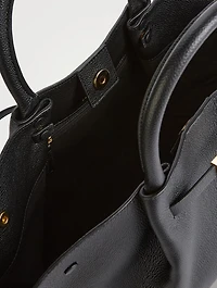 The Midi New York Leather Tote Bag