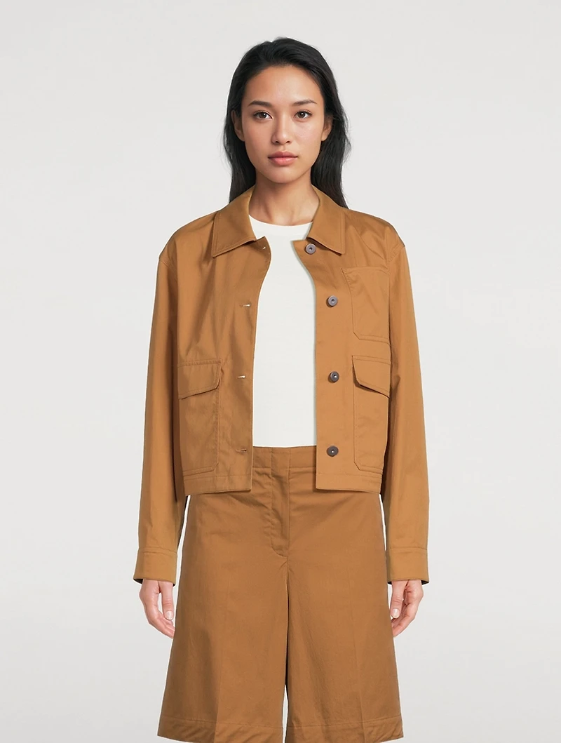 Cropped Canvas Chore Jacket