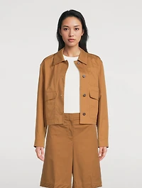 Cropped Canvas Chore Jacket