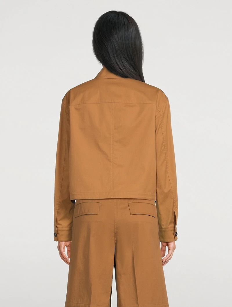Cropped Canvas Chore Jacket