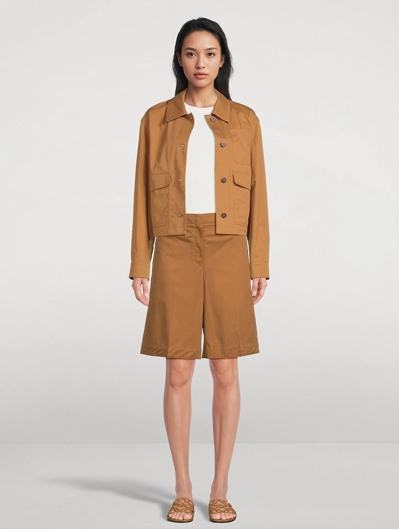 Cropped Canvas Chore Jacket