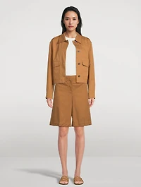 Cropped Canvas Chore Jacket
