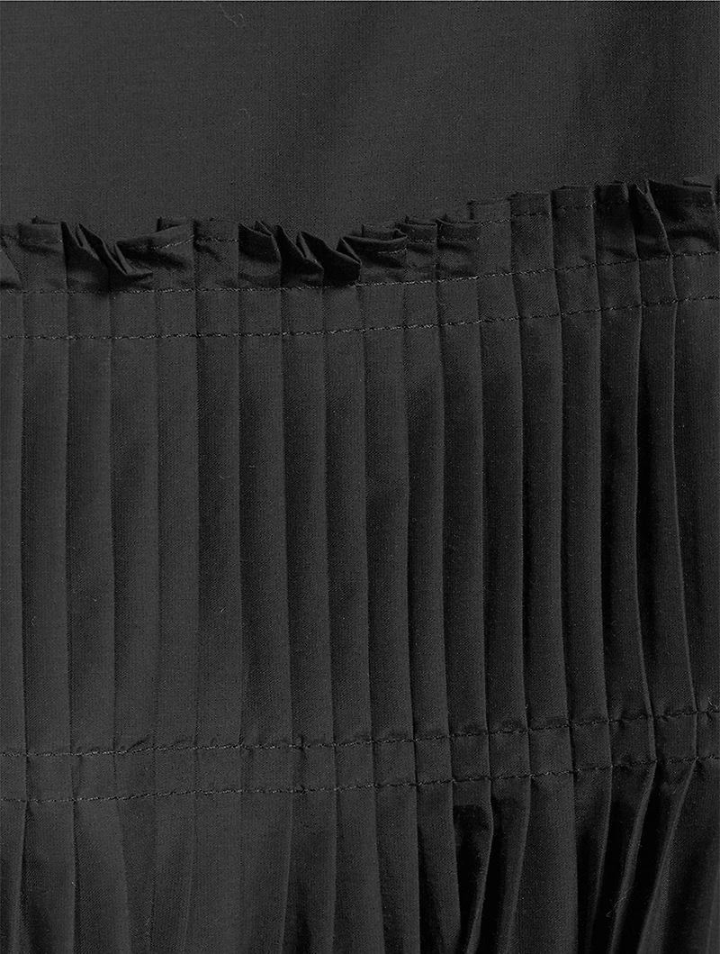 Accordion Pleat Midi Skirt
