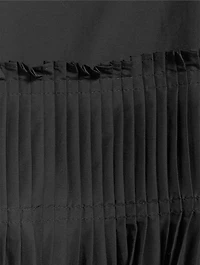 Accordion Pleat Midi Skirt