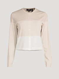 Merino Wool Colourblock Cardigan
