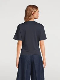 Gathered-Shoulder T-Shirt