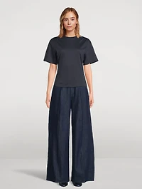 Gathered-Shoulder T-Shirt