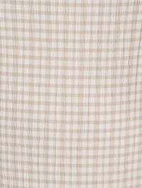 Cap-Sleeve Mini Dress Plaid Print