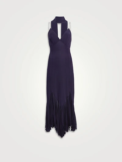Candita Silk Georgette Slip Dress With Scarf