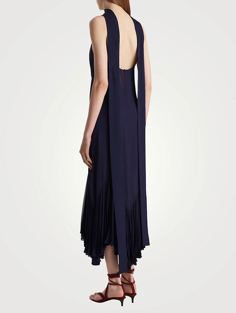 Candita Silk Georgette Slip Dress With Scarf