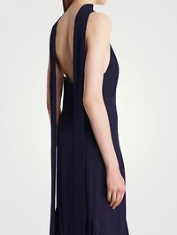 Candita Silk Georgette Slip Dress With Scarf