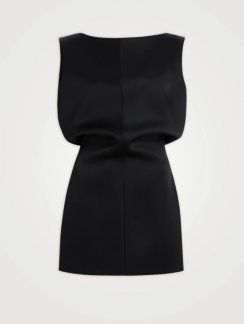 Toma Crêpe Satin Blouson Mini Dress