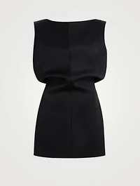 Toma Crêpe Satin Blouson Mini Dress