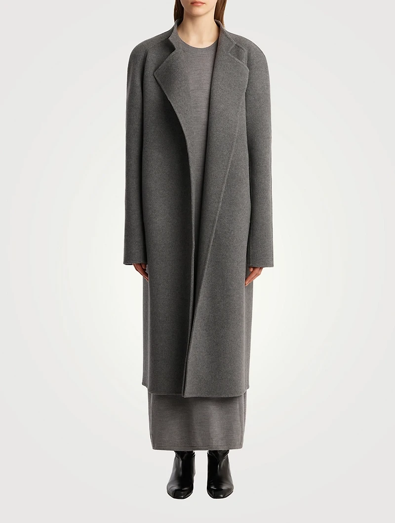 Deena Belted Double-Face Wool Coat