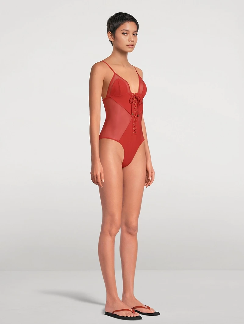 Peep Show One-Piece Swimsuit